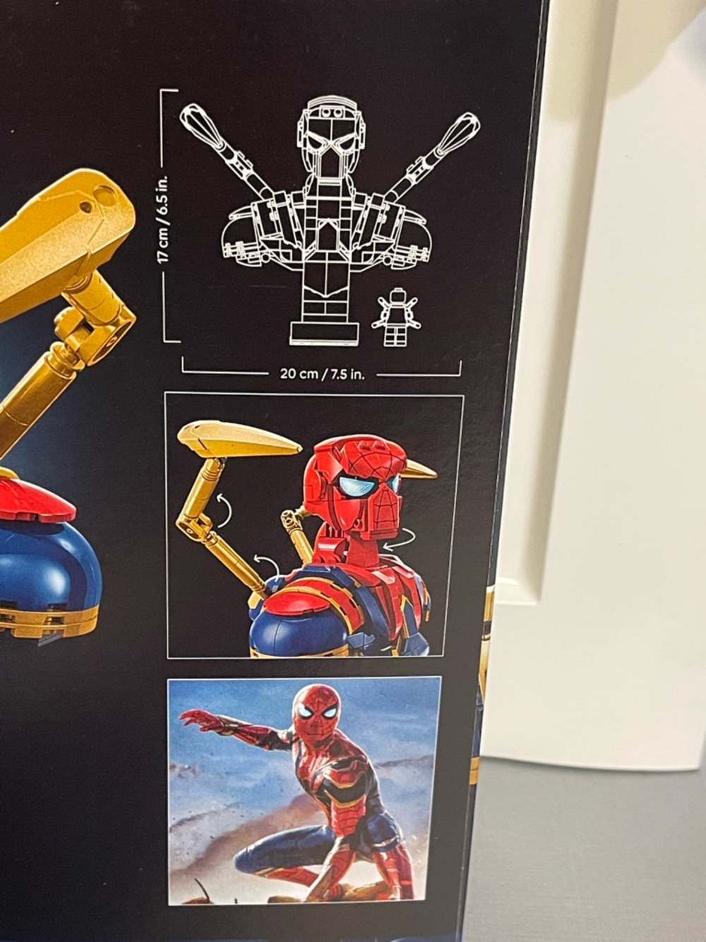 LEGO Marvel Iron Spider-Man Bust in Red /Gold Collectible 76326 379Pcs 18+ NIP - Picture 6 of 10
